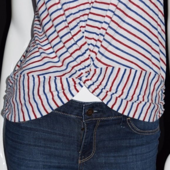 BP. Sleeveless Striped Twist Hem Top Size Medium - Picture 6 of 8